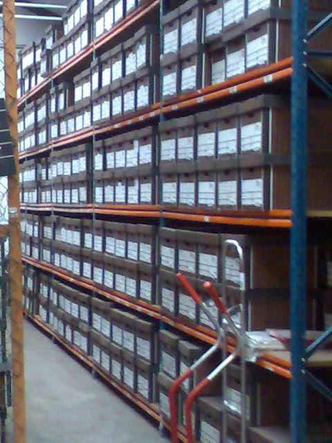 Archive storage racking